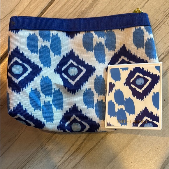 Blue and White Cosmetic Bag - Picture 1 of 1